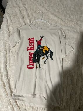 Corey Kent Graphic Tee - Cream with Red & Black Print